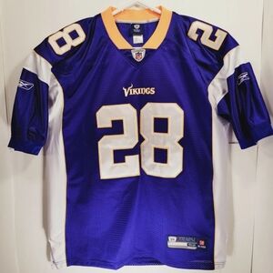 Reebok Onfield Minnesota Vikings Adrian Peterson #28 Mens Size 52 Jersey Purple